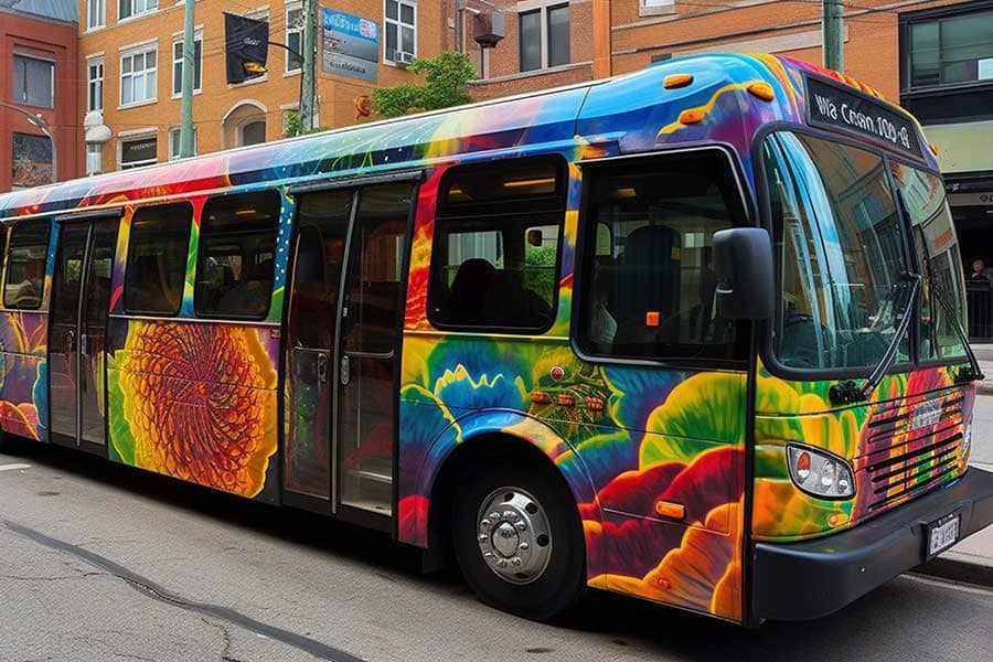 Bus multicolor
